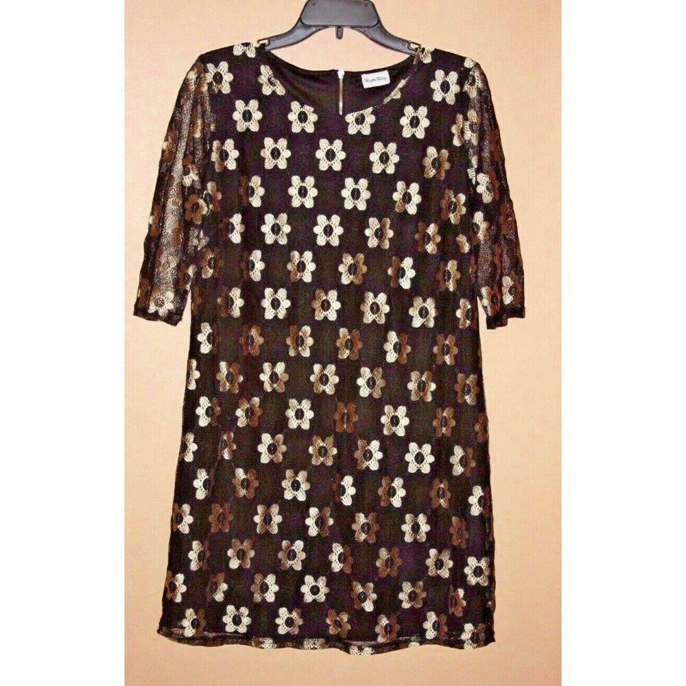 Brigitte Bailey MEDIUM gold and black dress